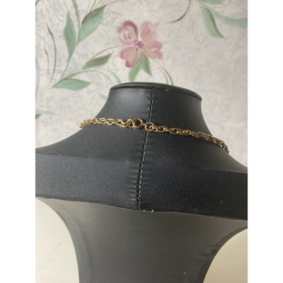 Gold Tone Twisted Rope Chain Necklace Jewelry Accessory - Picture 3 of 4